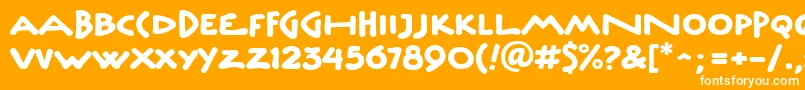 UnderscriptitcTt Font – White Fonts on Orange Background