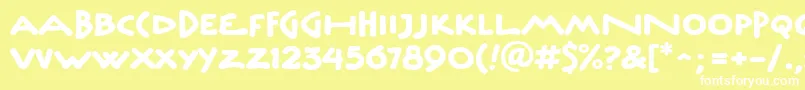 UnderscriptitcTt Font – White Fonts on Yellow Background