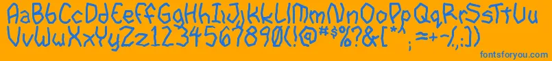 GoonspectreTbs Font – Blue Fonts on Orange Background