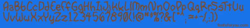 GoonspectreTbs Font – Brown Fonts on Blue Background