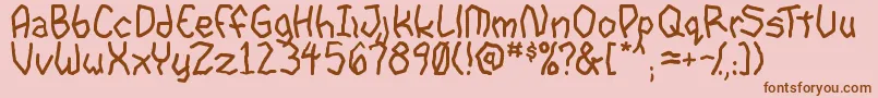 GoonspectreTbs Font – Brown Fonts on Pink Background