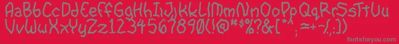 Lisätietoja GoonspectreTbs-fontista GoonspectreTbs-fontti – harmaat kirjasimet punaisella taustalla