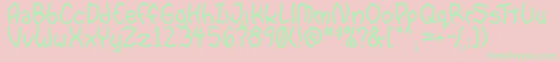 GoonspectreTbs Font – Green Fonts on Pink Background