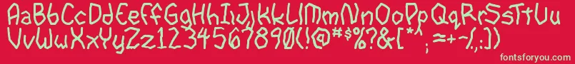 GoonspectreTbs Font – Green Fonts on Red Background