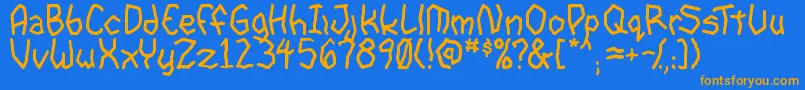 GoonspectreTbs Font – Orange Fonts on Blue Background