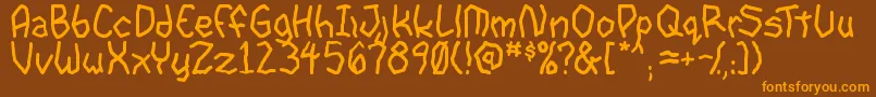 GoonspectreTbs Font – Orange Fonts on Brown Background