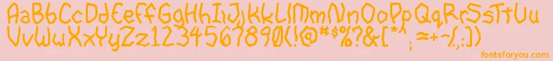 GoonspectreTbs Font – Orange Fonts on Pink Background
