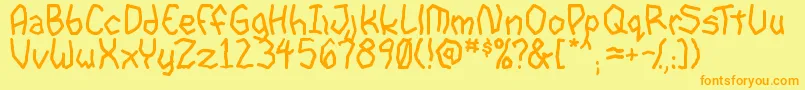 GoonspectreTbs Font – Orange Fonts on Yellow Background