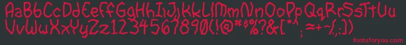 GoonspectreTbs Font – Red Fonts on Black Background