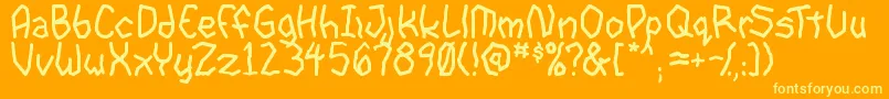 GoonspectreTbs Font – Yellow Fonts on Orange Background