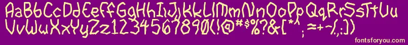 GoonspectreTbs Font – Yellow Fonts on Purple Background