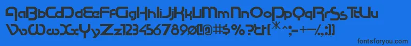 Шрифт Racetracssk – чёрные шрифты на синем фоне