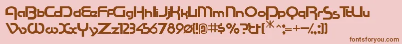 Racetracssk Font – Brown Fonts on Pink Background