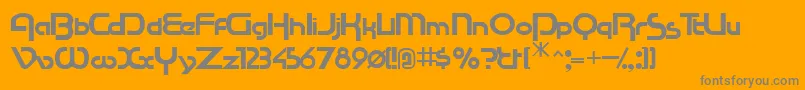 Racetracssk Font – Gray Fonts on Orange Background