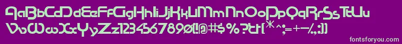 Racetracssk Font – Green Fonts on Purple Background