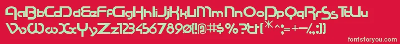 Racetracssk Font – Green Fonts on Red Background