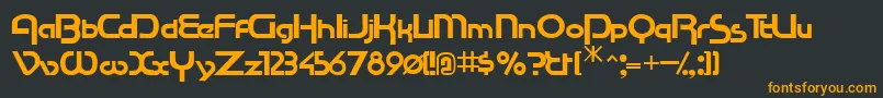 Racetracssk Font – Orange Fonts on Black Background