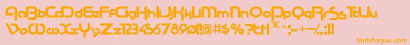 Racetracssk Font – Orange Fonts on Pink Background