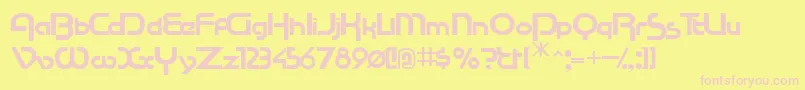 Racetracssk Font – Pink Fonts on Yellow Background