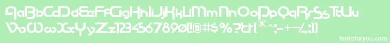 Racetracssk Font – White Fonts on Green Background