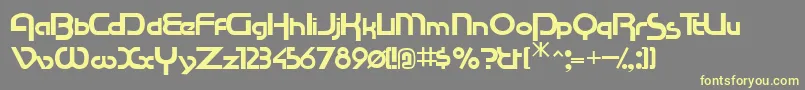 Racetracssk Font – Yellow Fonts on Gray Background