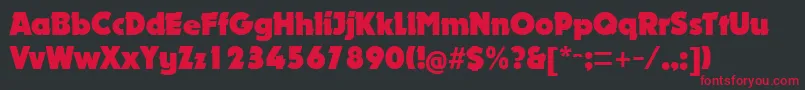 NougatExtrablack Font – Red Fonts on Black Background