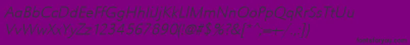 UrwgrotesktextligOblique Font – Black Fonts on Purple Background