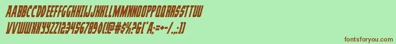 Prowlercondital Font – Brown Fonts on Green Background