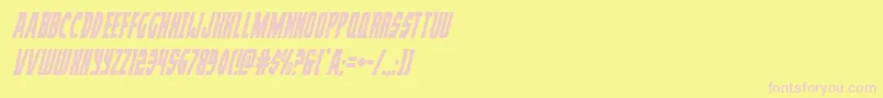 Prowlercondital Font – Pink Fonts on Yellow Background