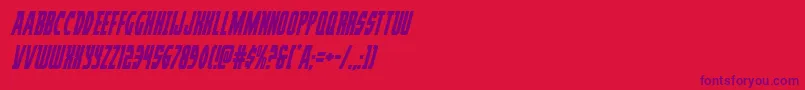 Prowlercondital Font – Purple Fonts on Red Background