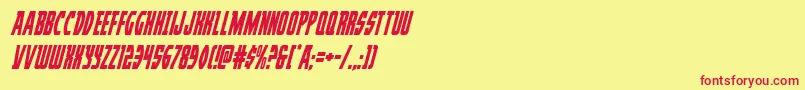 Prowlercondital Font – Red Fonts on Yellow Background