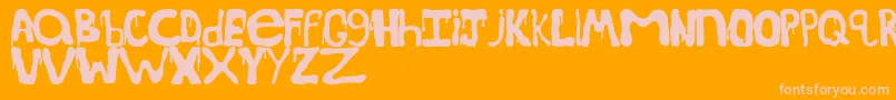 SpoookydripsRegular Font – Pink Fonts on Orange Background
