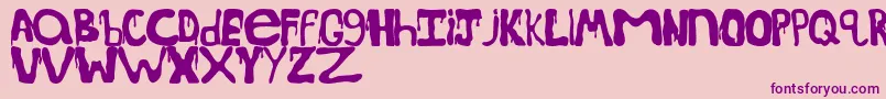 SpoookydripsRegular Font – Purple Fonts on Pink Background
