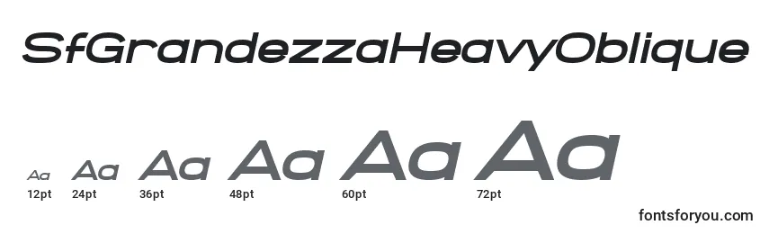 SfGrandezzaHeavyOblique Font Sizes