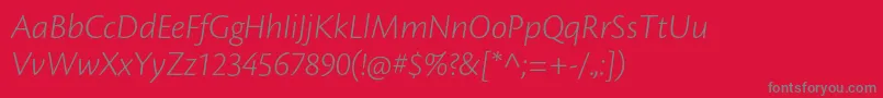 CronosproLtit Font – Gray Fonts on Red Background