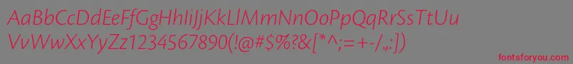 CronosproLtit Font – Red Fonts on Gray Background