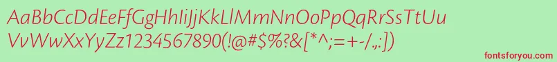 CronosproLtit Font – Red Fonts on Green Background