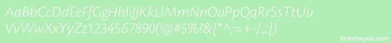 CronosproLtit Font – White Fonts on Green Background