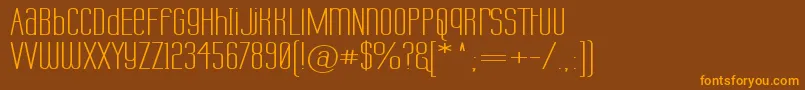 Labtuwd Font – Orange Fonts on Brown Background
