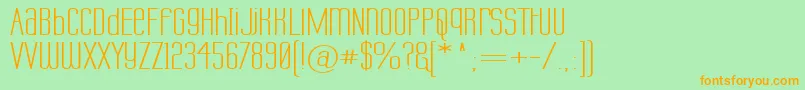 Labtuwd Font – Orange Fonts on Green Background