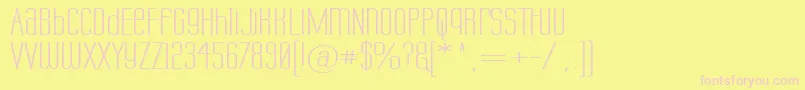 Labtuwd Font – Pink Fonts on Yellow Background