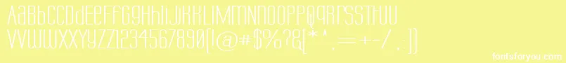 Labtuwd Font – White Fonts on Yellow Background