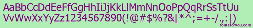 Ft71 Font – Purple Fonts on Green Background