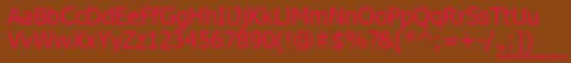 Ft71 Font – Red Fonts on Brown Background