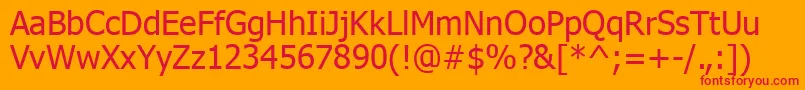 フォントFt71 – オレンジの背景に赤い文字