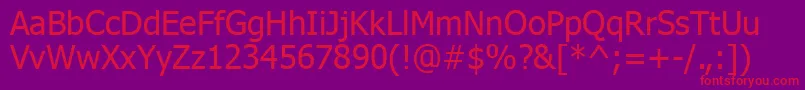 Ft71 Font – Red Fonts on Purple Background