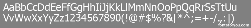 Ft71 Font – White Fonts on Gray Background