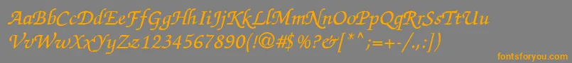 Thahuong1.1-fontti – oranssit fontit harmaalla taustalla