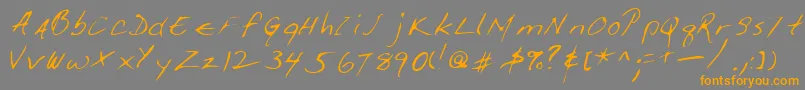 Giffordshand Font – Orange Fonts on Gray Background