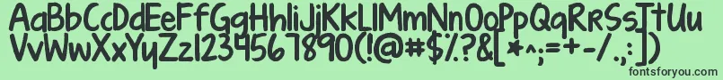 Police Kgturningtables – polices noires sur fond vert